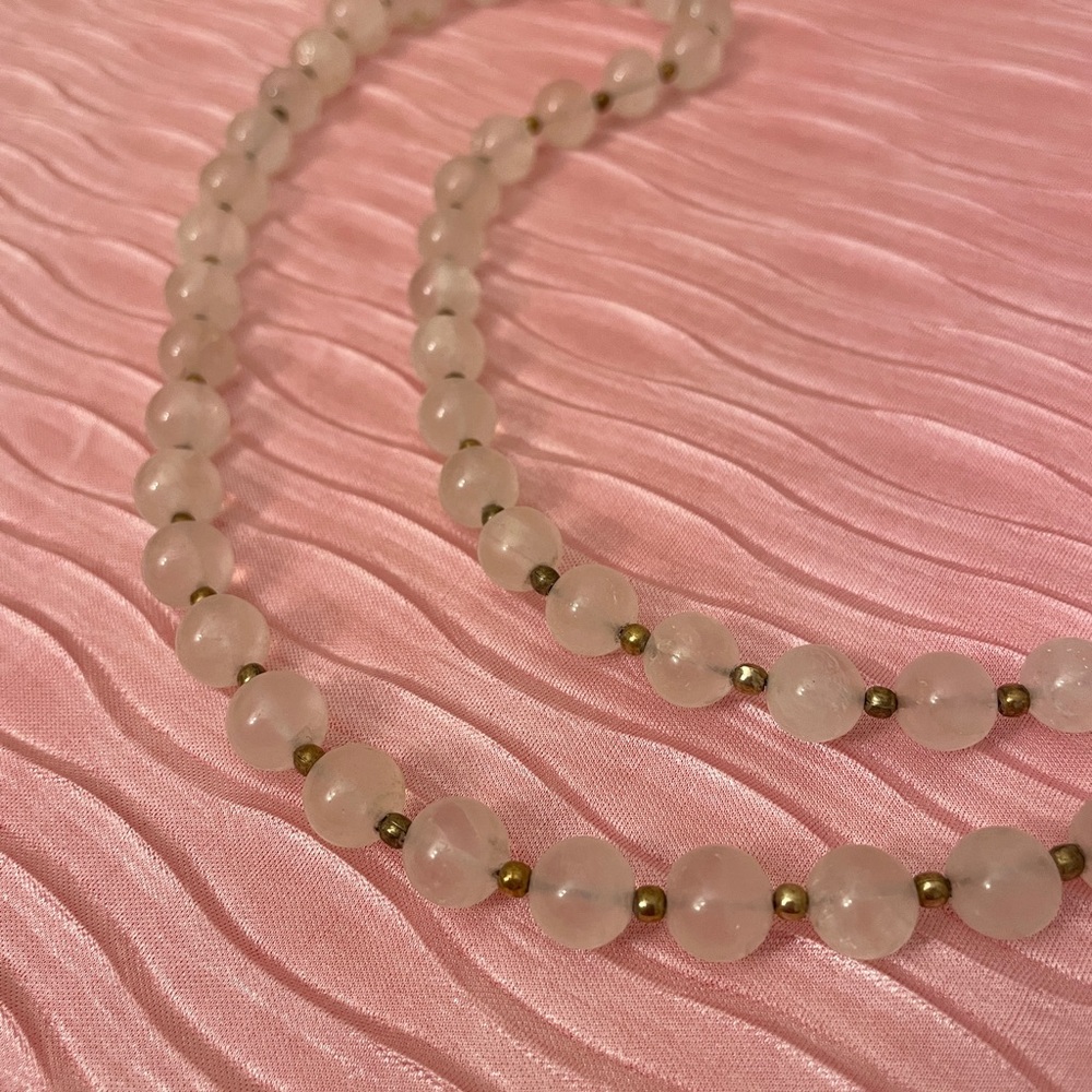 Vintage Quartz Beaded Necklace 1960’s